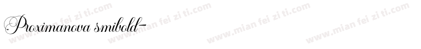 Proximanova smibold字体转换